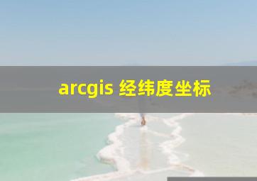 arcgis 经纬度坐标